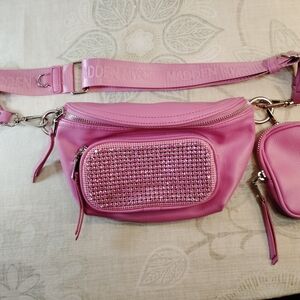 Steve Madden Pink Crossbody Bag with Rhinestone Detail